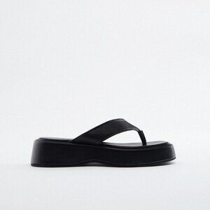 Zara Flat Leather Sandal